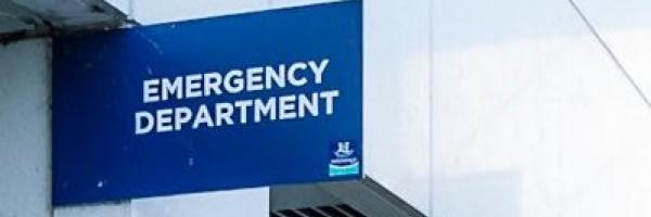 Emergency department sign 